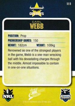 2009 Select Classic #111 Carl Webb Back
